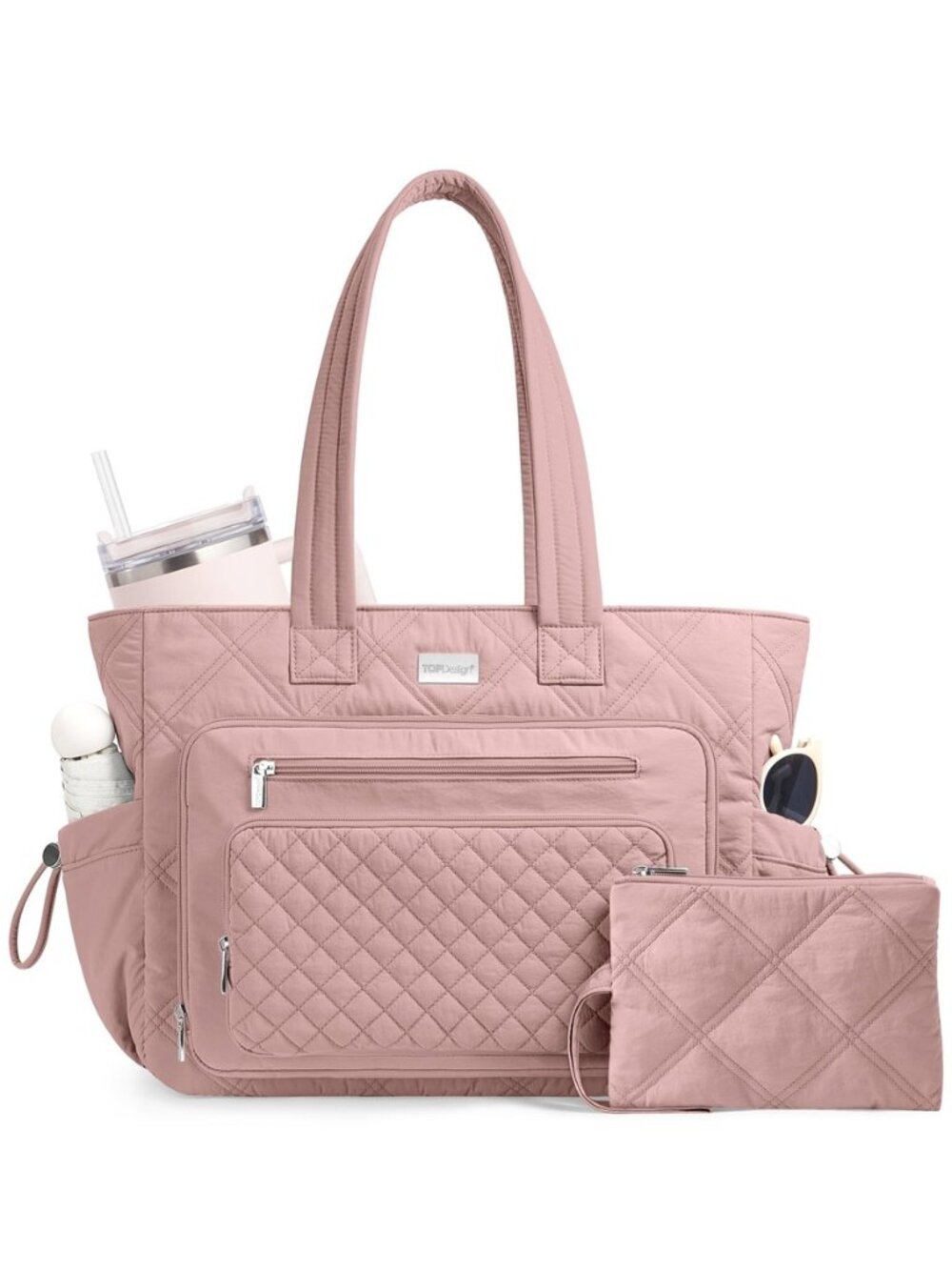 Puffer Laptop Bag for Women, Quilted Teacher Tote Nurse Work Briefcase, Computer